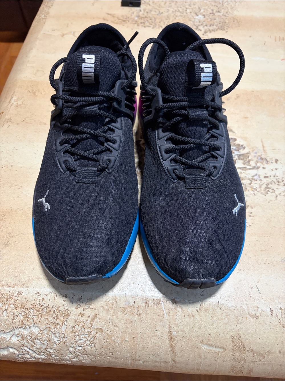 Puma women's Black Sneakers with Blue/purple/pink Accents